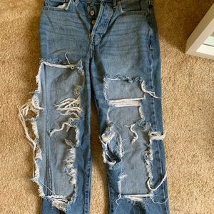 Hollister Ripped Mom Jeans